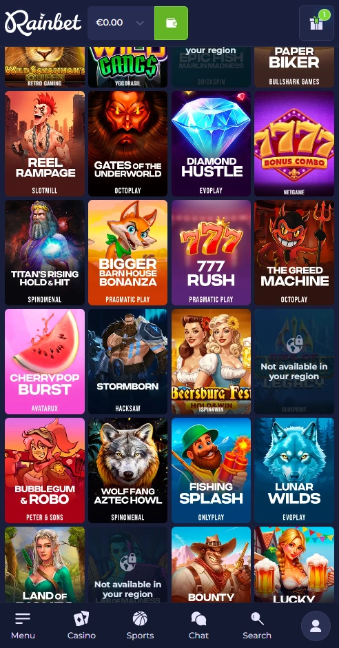 rainbet mobile games page rainbet mobile games page